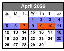 Madame Tussauds Ticket (P) April Schedule