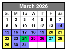 3 Attraction Combo Ticket (P) March Schedule