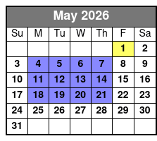 Orlando Eye+Madame Tussauds -T May Schedule