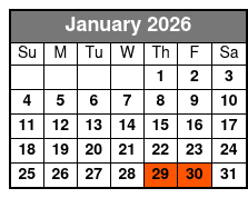 3 Attraction Combo Ticket (T) January Schedule