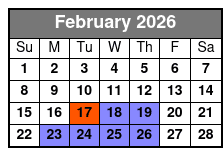 Madame Tussauds + Sea Life (T) February Schedule