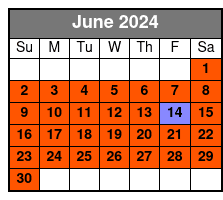 Sea Life General Admission June Schedule