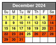 Sea Life General Admission December Schedule