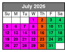 Sea Life + The Orlando Eye (S) July Schedule