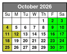 Sea Life Orlando Ticket (S) October Schedule