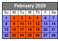 Sea Life + Madame Tussauds (S) February Schedule