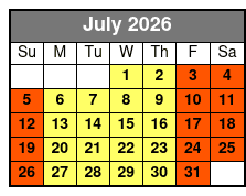 Sea Life + Madame Tussauds (S) July Schedule