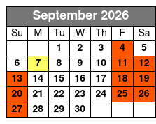 Sea Life + Madame Tussauds (S) September Schedule