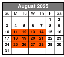 Sea Life Orlando Ticket (T) August Schedule
