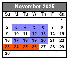 Sea Life Orlando Ticket (T) November Schedule