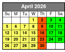 3 Attraction Combo (S) April Schedule