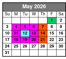 Sea Life + The Orlando Eye (T) May Schedule