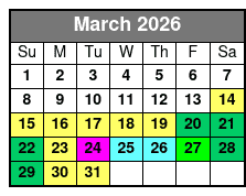 Sea Life + The Orlando Eye (P) March Schedule