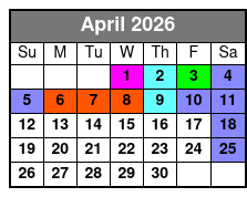 Sea Life Orlando Entry (P) April Schedule