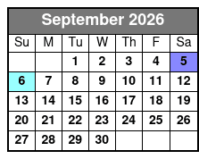 Sea Life Orlando Entry (P) September Schedule