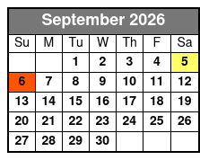 3 Attraction Combo (P) September Schedule