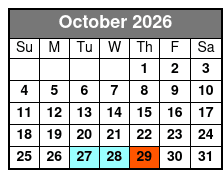 3 Attraction Combo (P) October Schedule