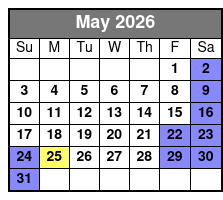 Sea Life + Madame Tussauds (P) May Schedule