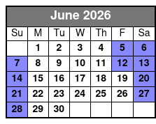 Sea Life + Madame Tussauds (P) June Schedule