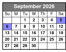 Sea Life + Madame Tussauds (P) September Schedule