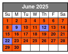 20 Minute Evening Flight June Schedule