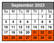 Electric Menu September Schedule