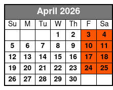 Manatee Swim Value Package April Schedule