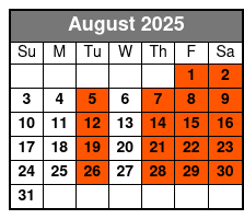 Crystal River Manatee Swim from Orlando August Schedule