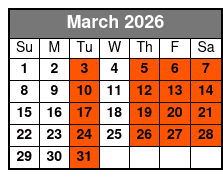 Crystal River Manatee Swim from Orlando March Schedule