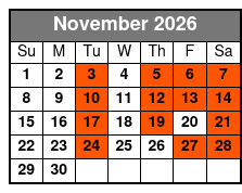 Crystal River Manatee Swim from Orlando November Schedule