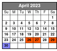 30Mins -Max of 3pax Per JetSki April Schedule