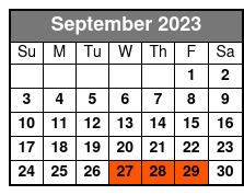 1 Hour Per Jet Ski September Schedule