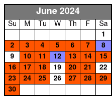 1 Hour Per Jet Ski June Schedule