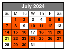 1 Hour Per Jet Ski July Schedule