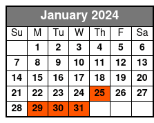 Private Pontoon Boat Rental on Lake Bryan January Schedule