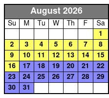 Orlando Bioluminescence Comb Jelly Kayaking Tour August Schedule