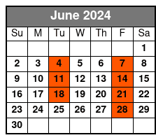 Adventure Package June Schedule