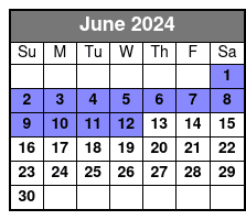 Sunset Tour June Schedule