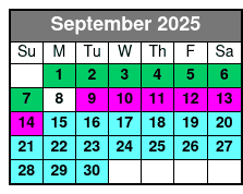 Sunset Tour September Schedule
