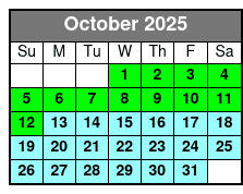Sunset Tour October Schedule