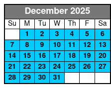 Sunset Tour December Schedule