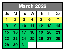 Sunset Tour March Schedule