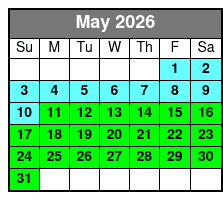 Sunset Tour May Schedule