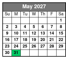 Sunset Tour May Schedule