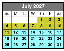 Sunset Tour July Schedule