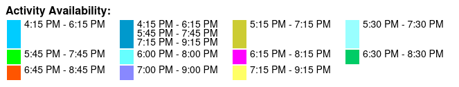 Sunset Tour Color Key