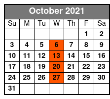 Clearwater Beach Excursion with Deep Sea Fishing October Schedule