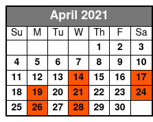 Clearwater Beach Excursion and Dolphin Encounter April Schedule