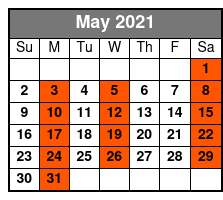 Clearwater Beach Excursion and Dolphin Encounter May Schedule