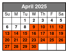 Flex Pass 4 Attractions April Schedule